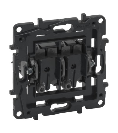Interrupteur Double 10 AX 250V AC LEGRAND Niloé Step 864005B