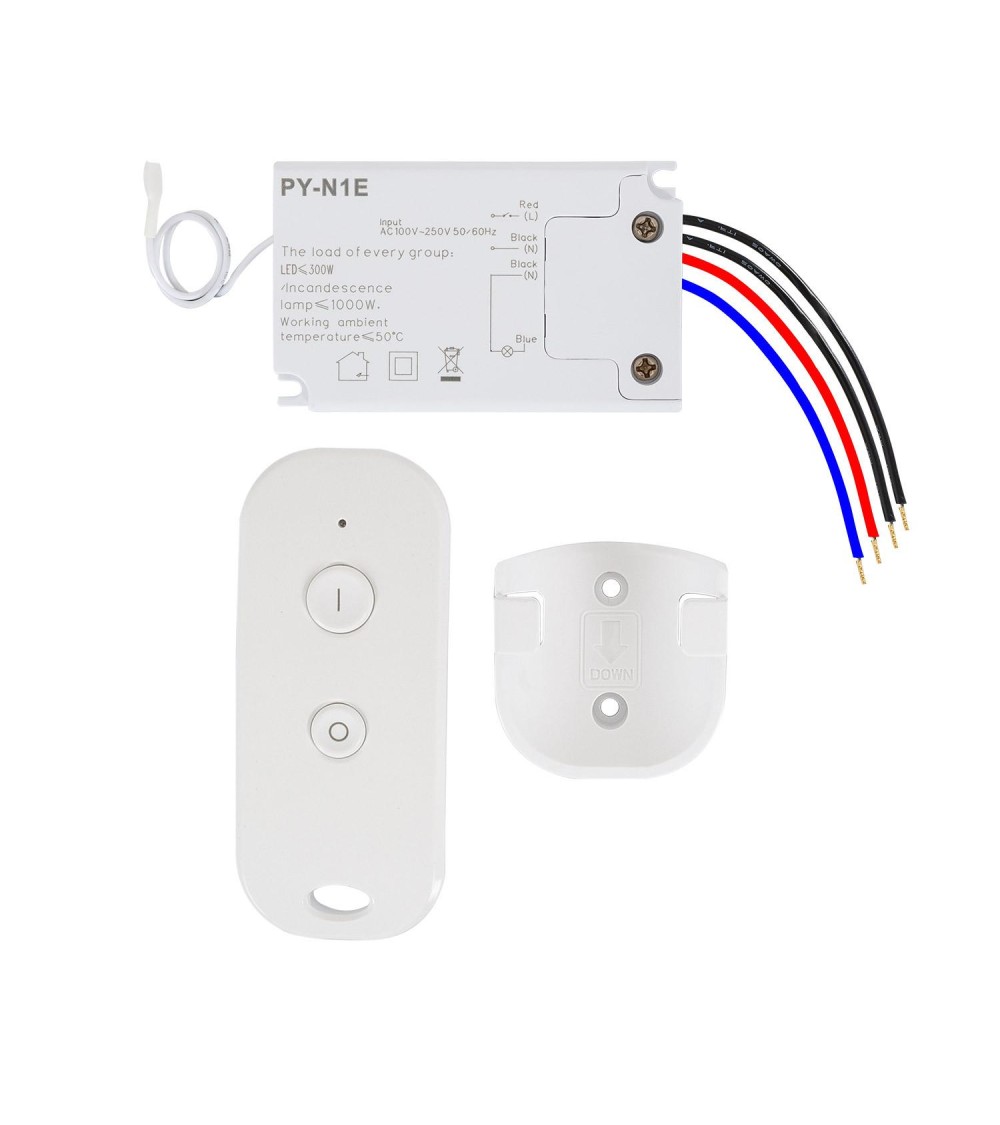 Interrupteur Simple avec Contrôle Télécommande RF - 1040 - vue 1