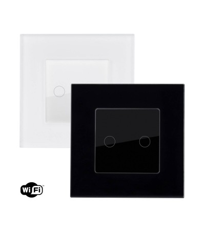 Interrupteur Tactile Wifi Double avec Plaque Crystal Modern