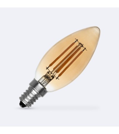 Ampoule LED Filament E14 4W 470 lm C35 Bougie Gold