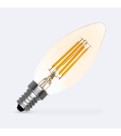 Ampoule LED Filament E14 4W 470 lm Dimmable C35 Bougie Gold