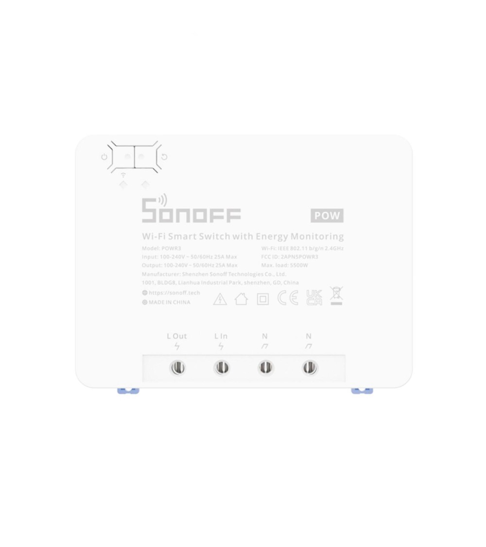 Interrupteur WiFi Compteur d'Énergie SONOFF POWR3 25A - 92204 - vue 1