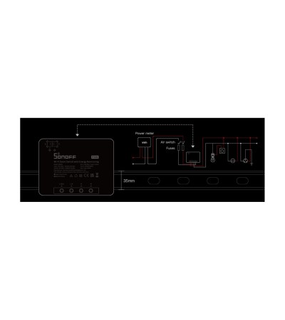 Interrupteur WiFi Compteur d'Énergie SONOFF POWR3 25A - 92204 - vue 2