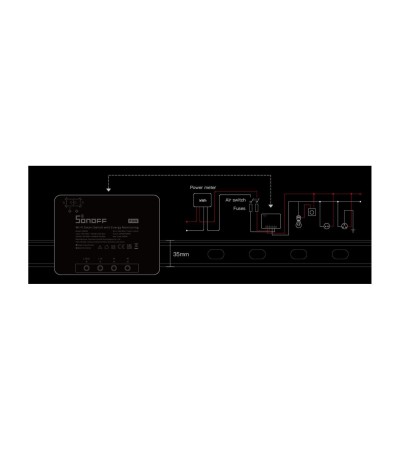 Interrupteur WiFi Compteur d'Énergie SONOFF POWR3 25A - 92204 - vue 4