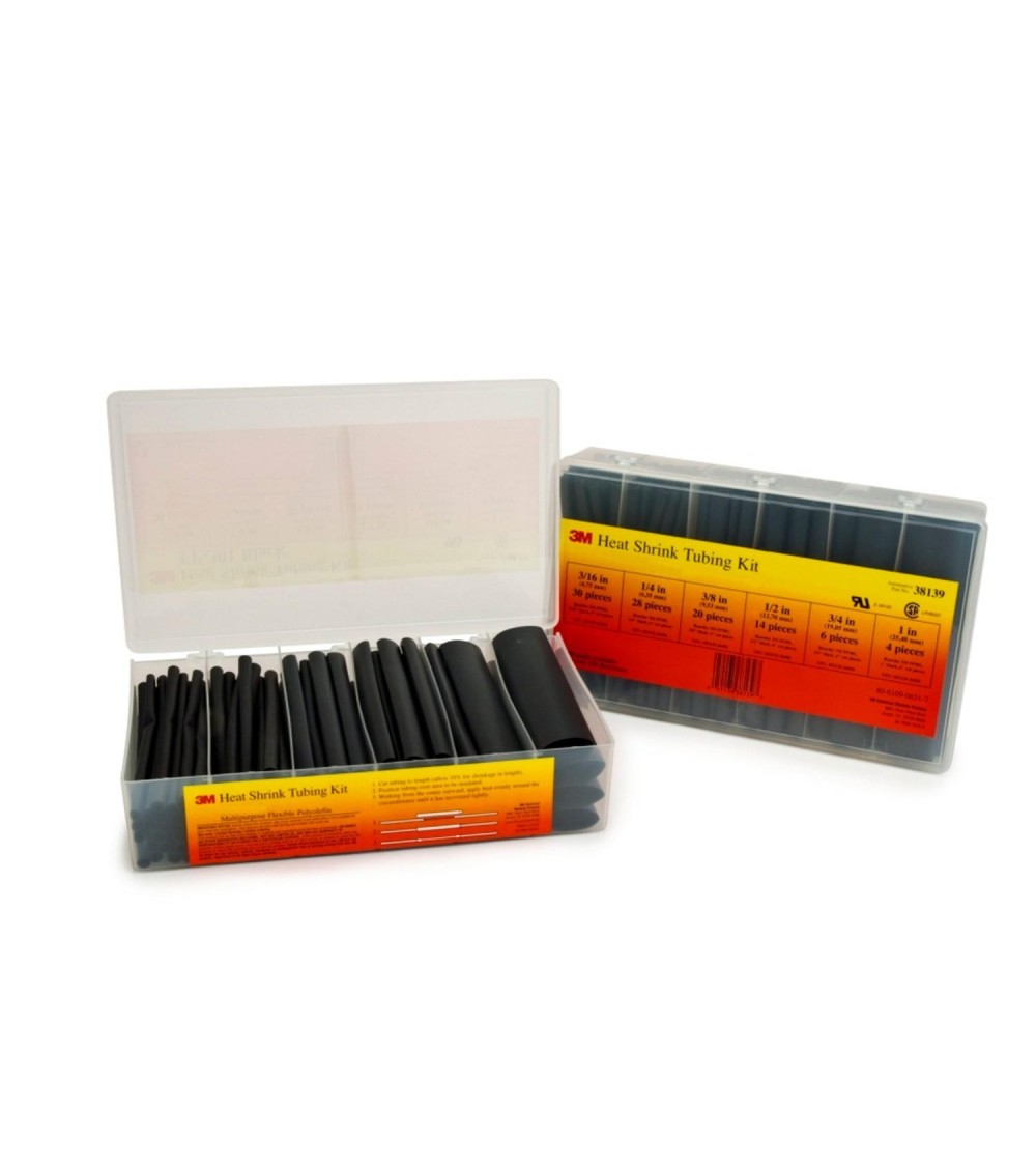 Kit Gaine Thermorétractable 3M™ 6 Diamètres SFTW-202A Noire KT-3M-7000037645 - 6831