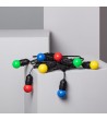 Kit Guirlande Waterproof 5.5m Noire + 8 Ampoules LED E27 G45 3W de Couleurs - 84223 - vue 2