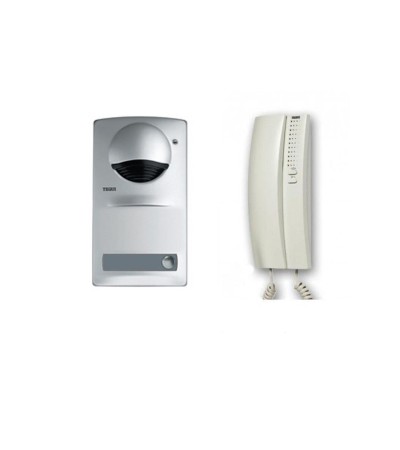 Kit Interphone 1 Logement 5 fils avec Panneau en Saillie et Téléphone Serie 7 TEGUI 375710
