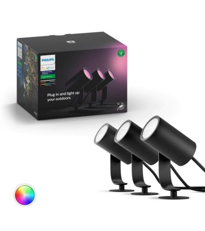Kit Spot sur Piquet White Color Lily 3x8W Hue - 68187 - vue 8