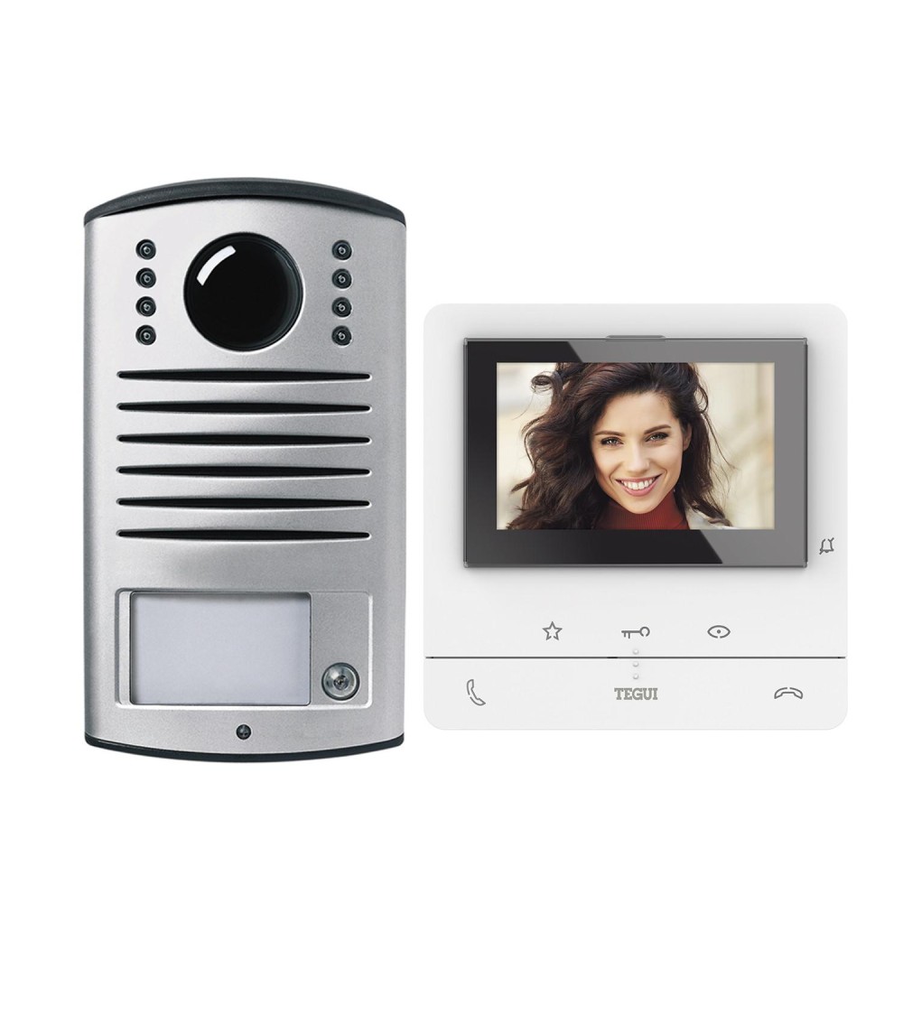 Kit Visiophone 1 Logement 2 Fils avec Panneau LINEA 2000 et Moniteur Mains Libres CLASSE 100 Basic TEGUI 379011 - 78516…