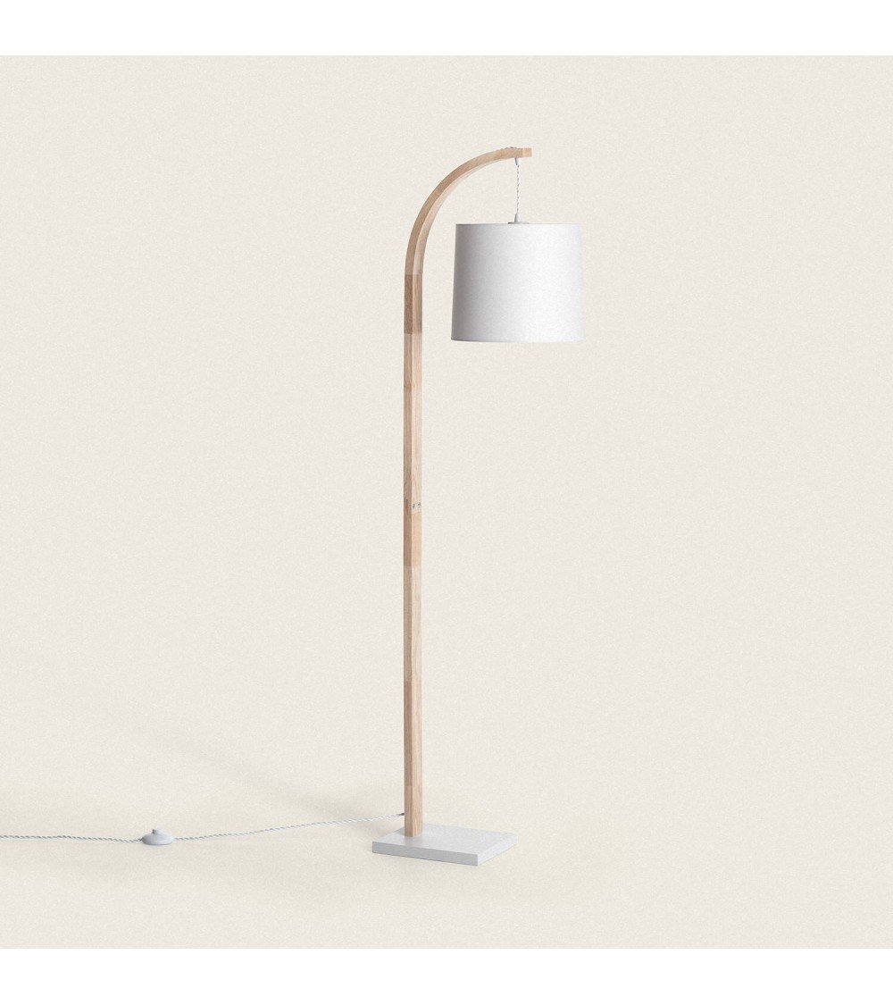 Lampadaire Bois et Textile Haakon - 89809 - vue 1