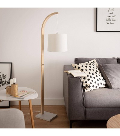 Lampadaire Bois et Textile Haakon - 89809 - vue 2