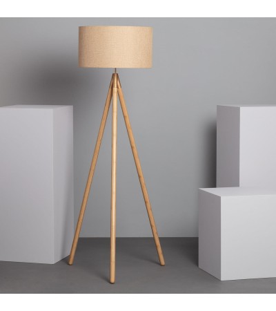 Lampadaire Bois et Tissu Wolby