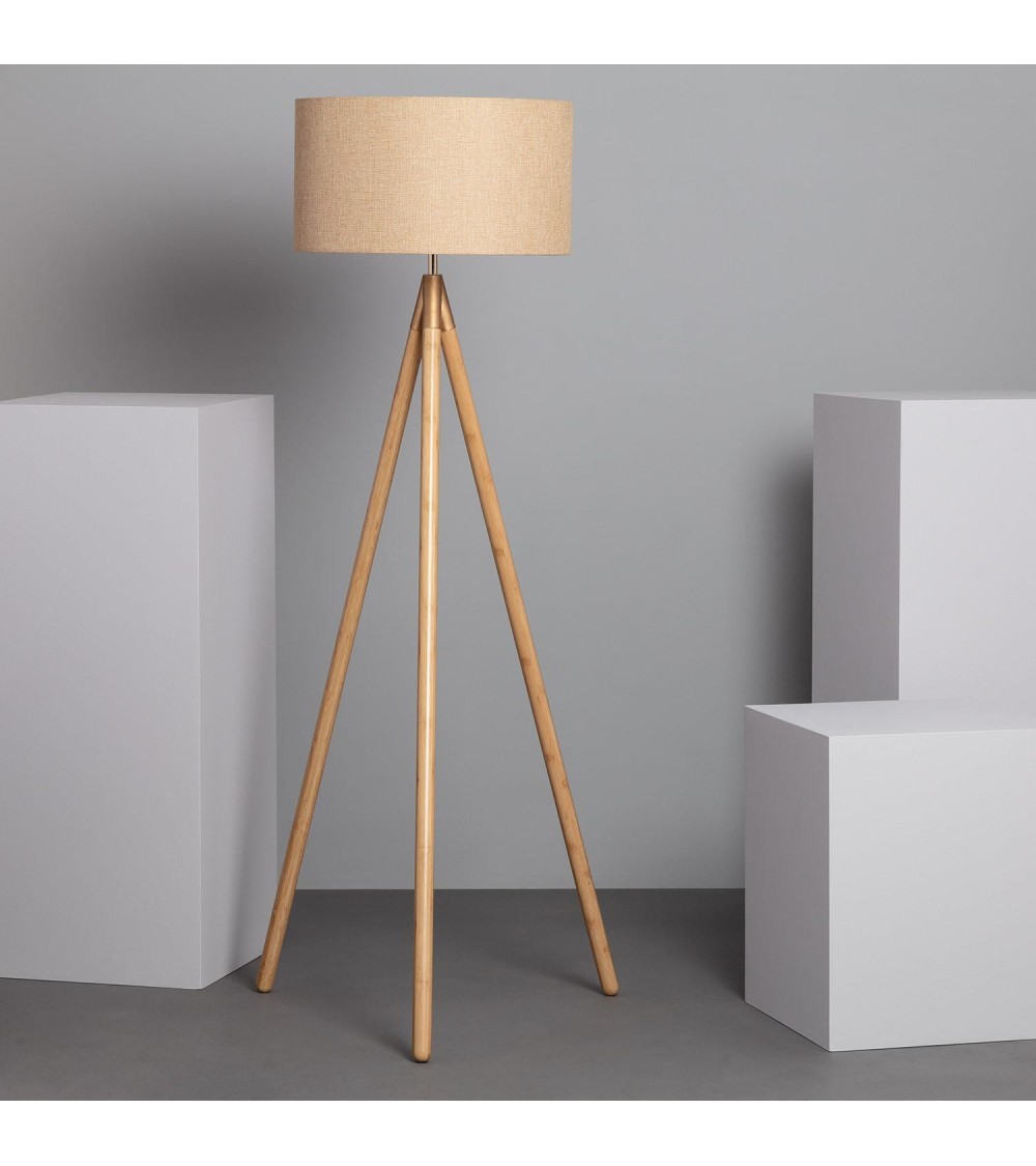 Lampadaire Bois et Tissu Wolby - 77706 - vue 1