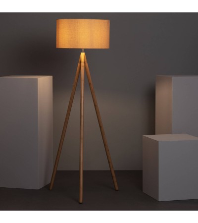 Lampadaire Bois et Tissu Wolby - 77706 - vue 8