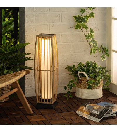 Lampadaire LED Extérieur Solaire Rotin Arley - 76815 - vue 6