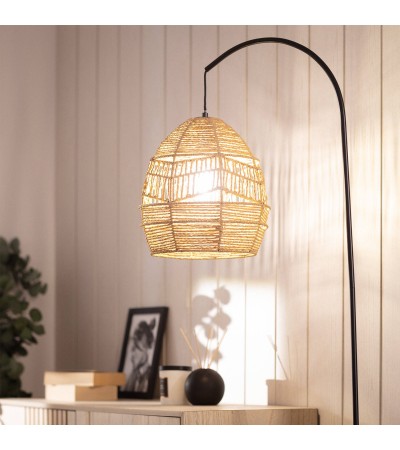Lampadaire Métal et Papier Tressé Beyawo - 77343 - vue 5