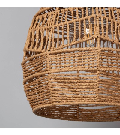 Lampadaire Métal et Papier Tressé Beyawo - 77343 - vue 8