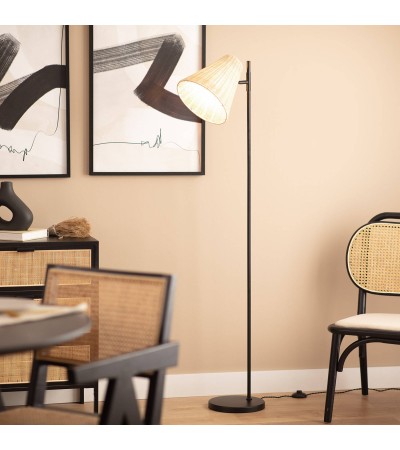 Lampadaire Métal et Rotin Cesto - 100480 - vue 5