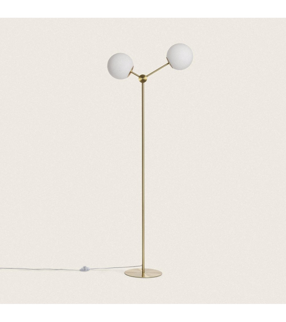 Lampadaire Métal et Verre Moonlight 2 Spots - 95300 - vue 1