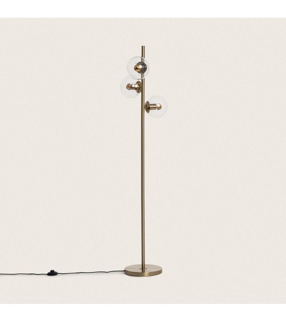 Lampadaire Métal et Verre Moonlight Clear 3 Spots - 105266 - vue 1