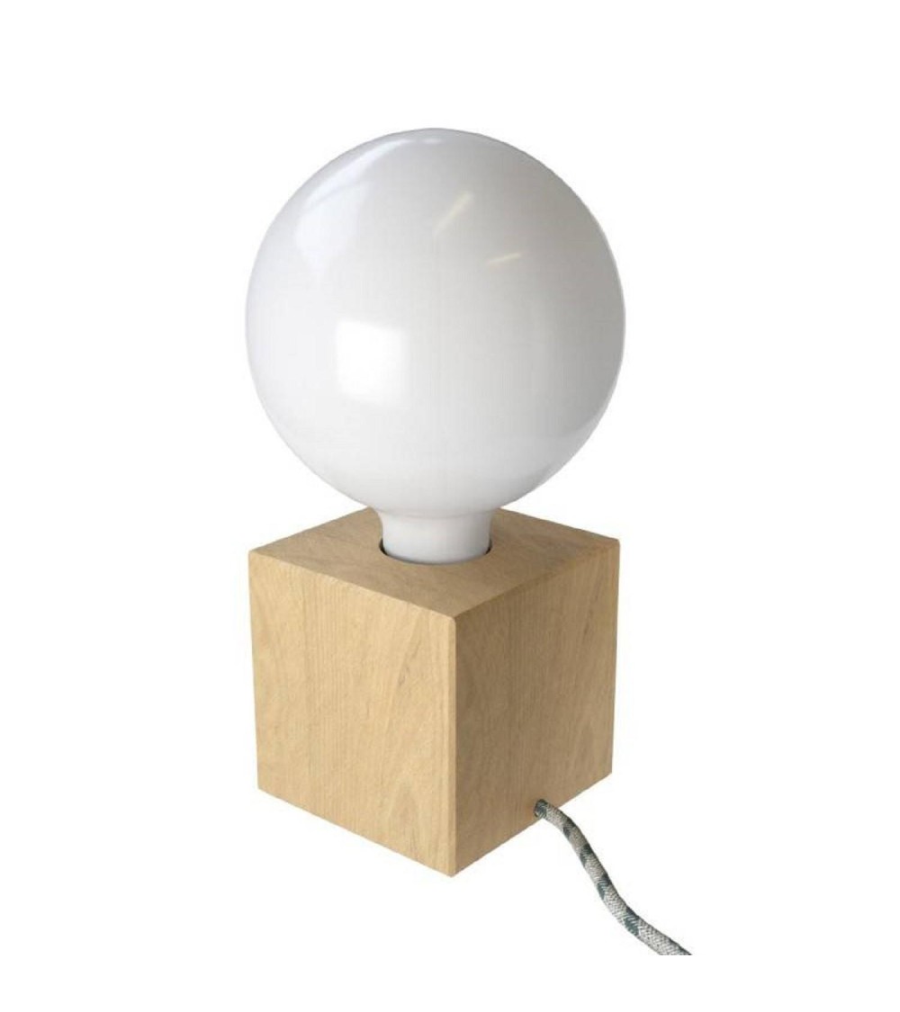 Lampe à Poser Bois Cubetto Creative-Cables ABWLEUTRD54 - 94861 - vue 1