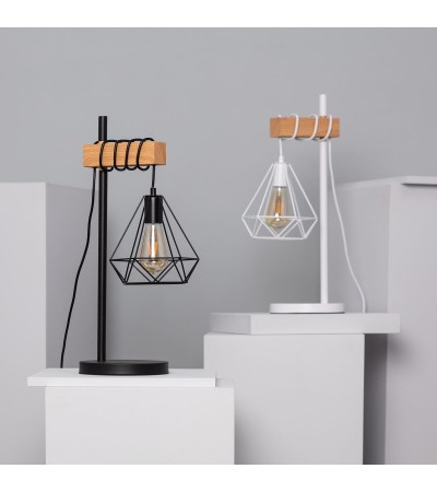 Lampe à Poser Bois et Métal Sardo