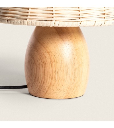 Lampe à Poser Bois et Rotin Karava - 117716 - vue 2