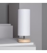 Lampe à Poser Bois et Tissu Roundi Haarle - 77565 - vue 1