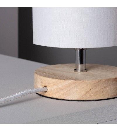 Lampe à Poser Bois et Tissu Roundi Haarle - 77565 - vue 8