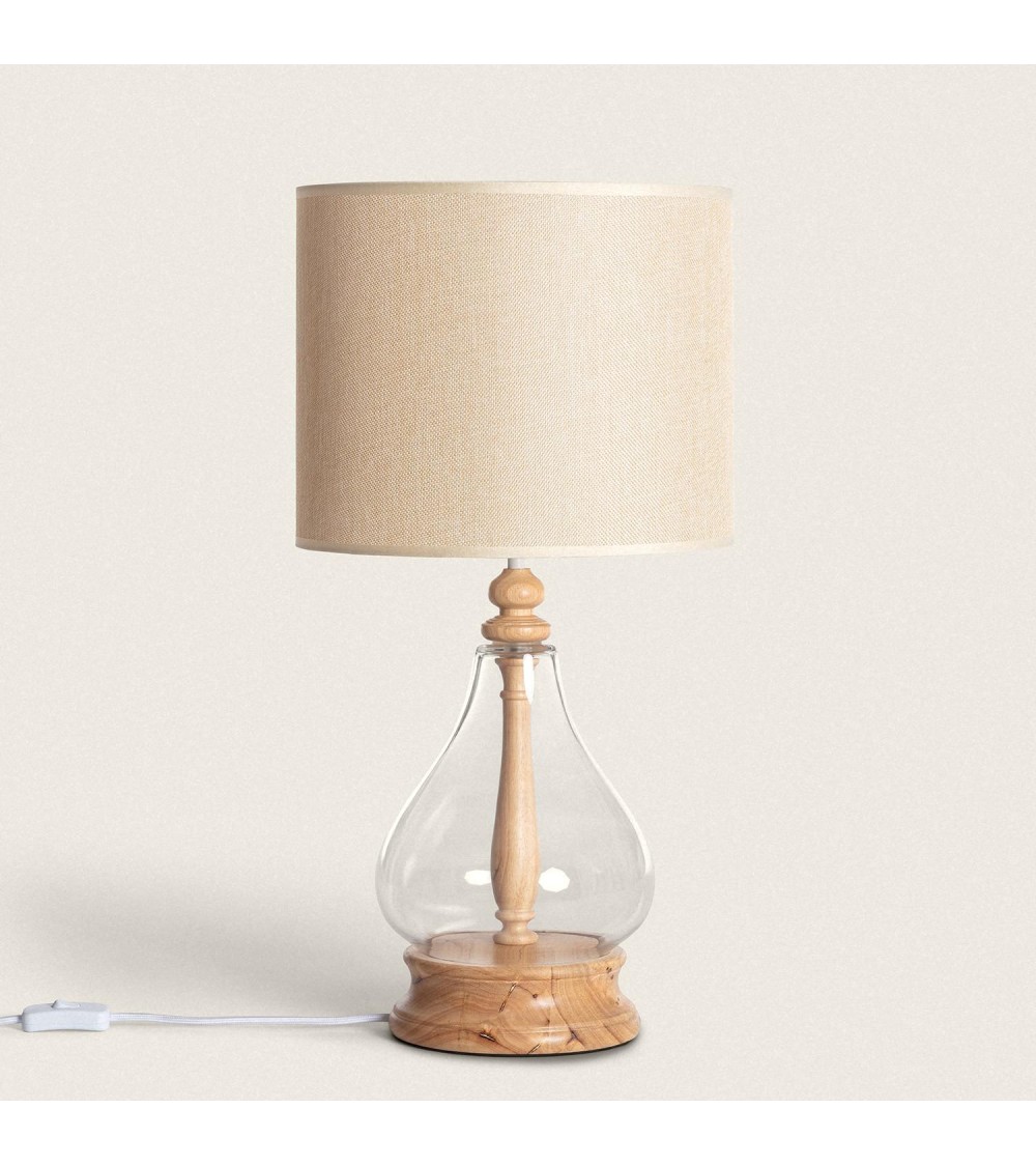 Lampe à Poser Bois et Verre Kofin - 99693 - vue 1