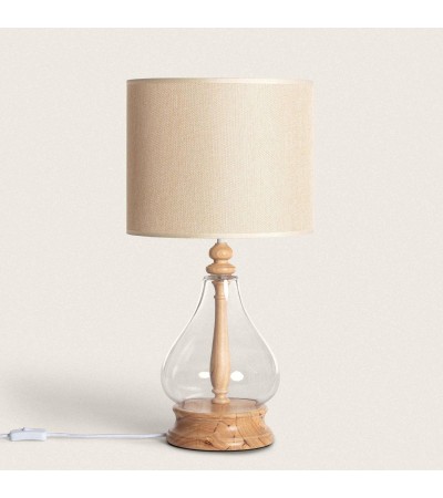 Lampe à Poser Bois et Verre Kofin - 99693 - vue 3