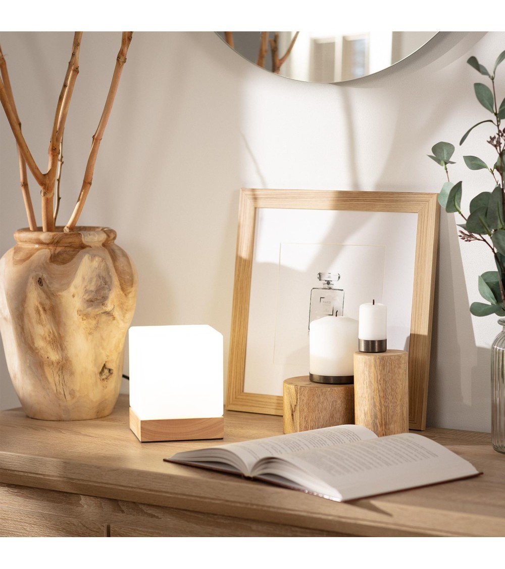 Lampe à Poser Bois et Verre Aarhus - 64455 - vue 1