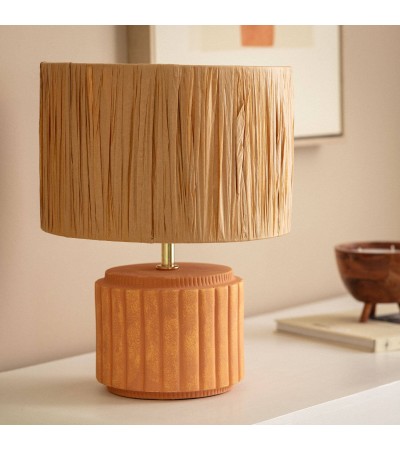 Lampe à Poser Céramique et Raphia Kinney - 103324 - vue 8