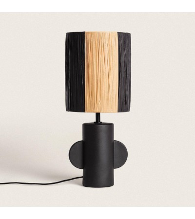 Lampe à Poser Céramique et Raphia Tyler - 103341 - vue 3