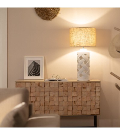 Lampe à Poser Céramique et Tissu Makalu
