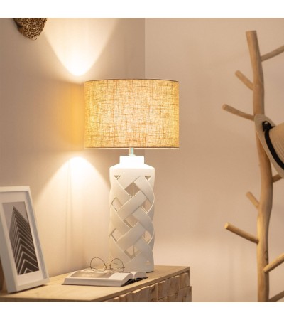 Lampe à Poser Céramique et Tissu Makalu - 64219 - vue 5