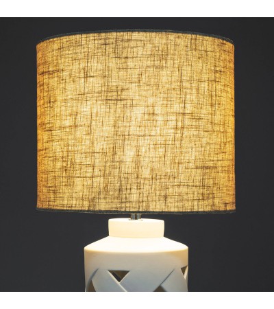 Lampe à Poser Céramique et Tissu Makalu - 64219 - vue 7