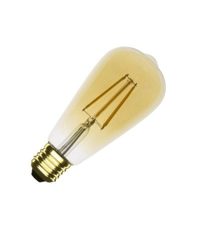 Ampoule LED Filament E27 5,5W 500 lm ST64 Dimmable Gold