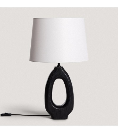 Lampe à  Poser en bois Black Darshan ILUZZIA