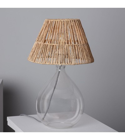 Lampe à Poser Jute et Verre Aurora