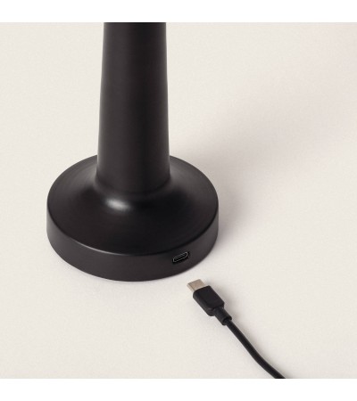 Lampe à Poser LED 3W Portable avec Batterie USB Rechargeable Métal Greta - 102433 - vue 6