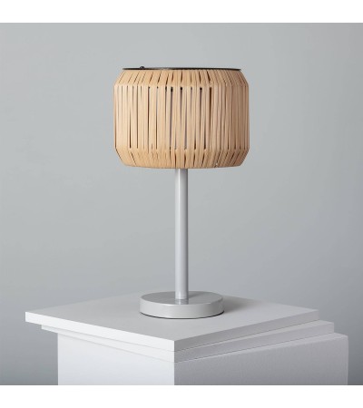 Lampe à Poser LED Extérieure Solaire en Rotin Nygala - 77491 - vue 4