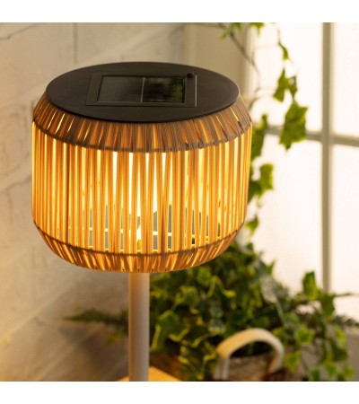 Lampe à Poser LED Extérieure Solaire en Rotin Nygala - 77491 - vue 5