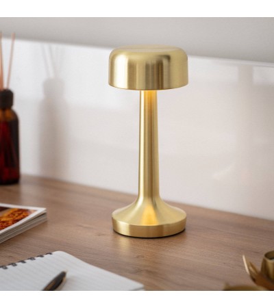 Lampe à Poser LED Portable avec Batterie USB Rechargeable Métal Ciara - 102439 - vue 5