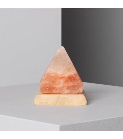 Lampe à  Poser LED Sal Mineral Pyramid avec Connexion USB