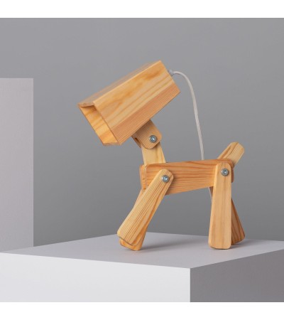 Lampe à Poser Métal et Bois Kids Coba Doggi