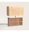 Lampe à Poser Métal et Raphia Cartago - 94801 - vue 1