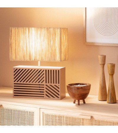 Lampe à Poser Métal et Raphia Cartago - 94801 - vue 5