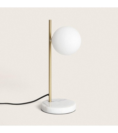 Lampe à  Poser Métal et Verre Lune