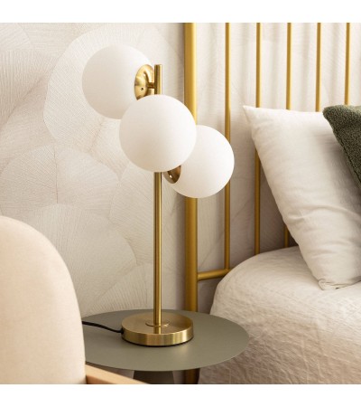 Lampe à Poser Métal et Verre Moonlight Brass 3 Spots - 105261 - vue 5